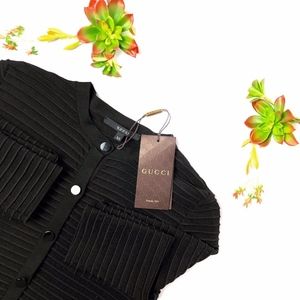 Gucci - Black Ribbed Crop Sweater